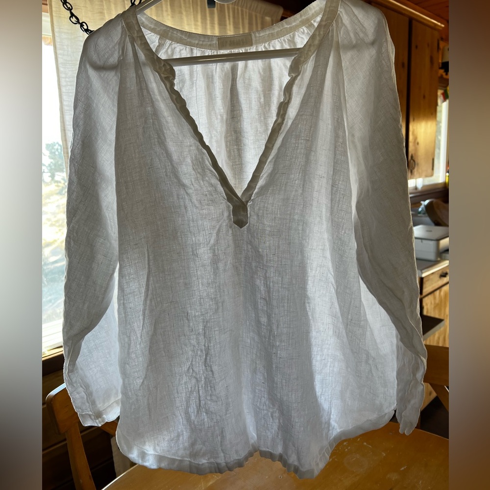 CP Shades White Linen Livia top Sz Large NWOT